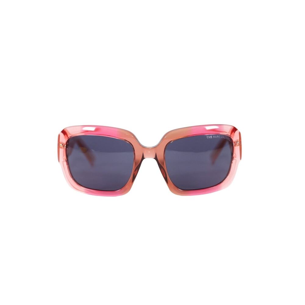 Marc Jacobs Wraparound Oval Sunglasses - Transparent Red Pink Ombre / Grey - NWT